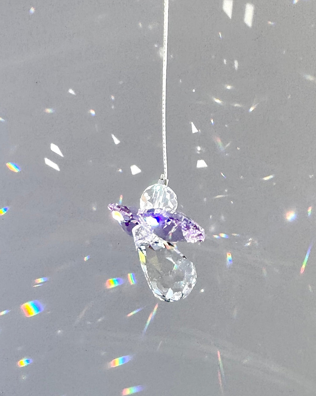 Crystal Mini Lilac Angel Sun Catcher