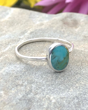 Sterling Oval Turquoise Ring
