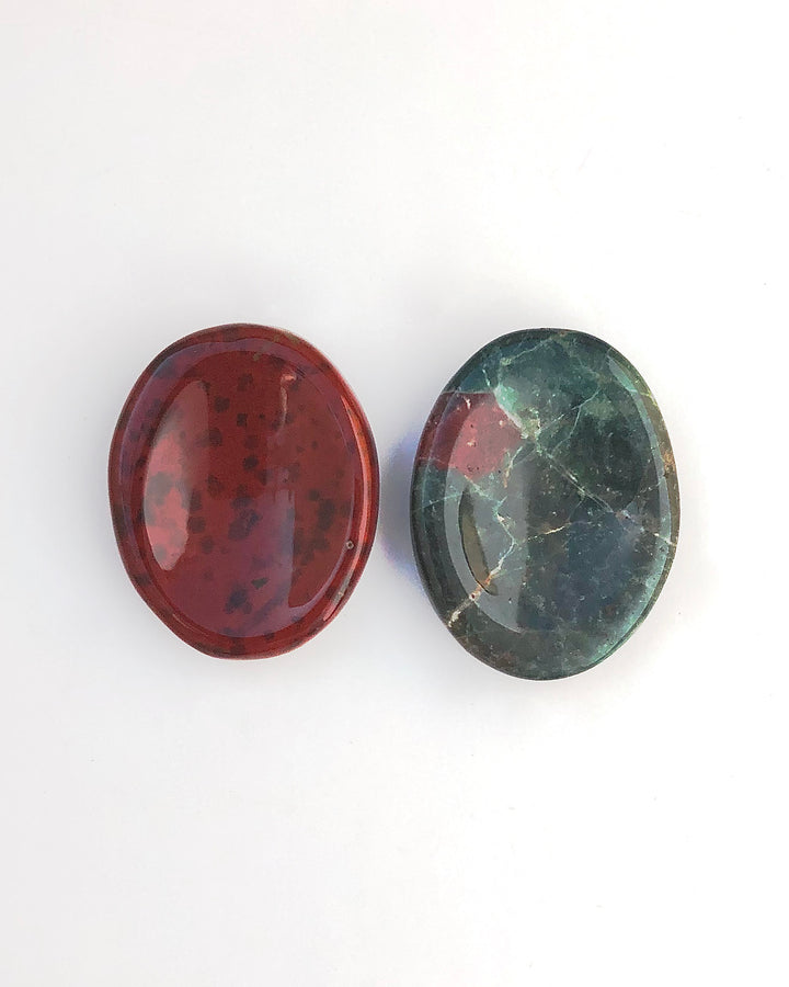 Moss Agate Worry Stone