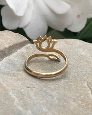 Lotus Ring Adjustable Bronze