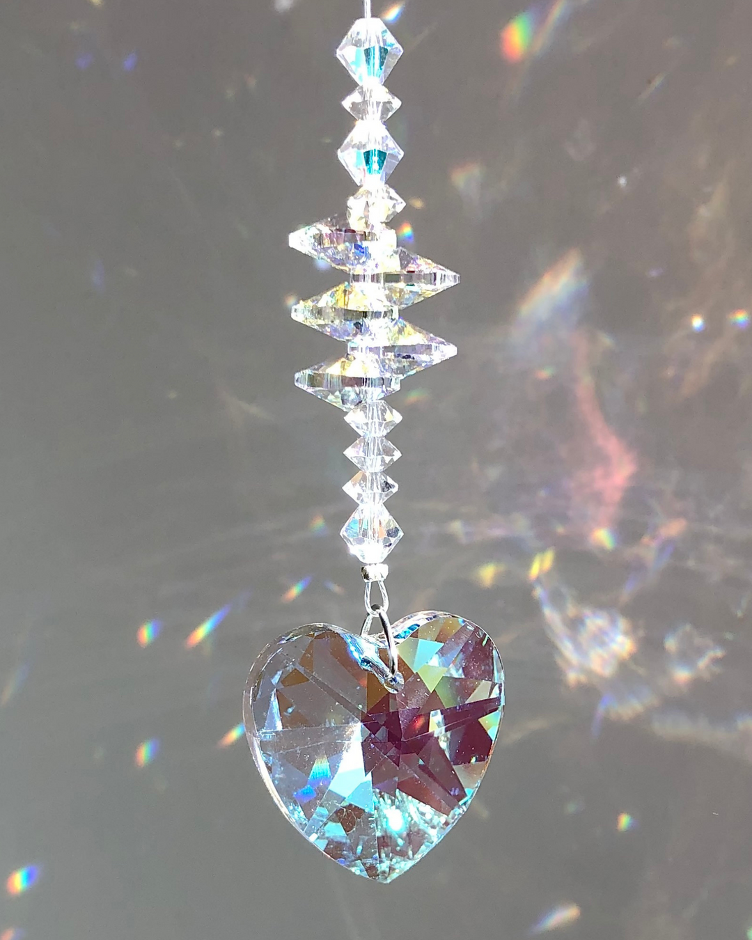 Crystal Heart Sun Catcher