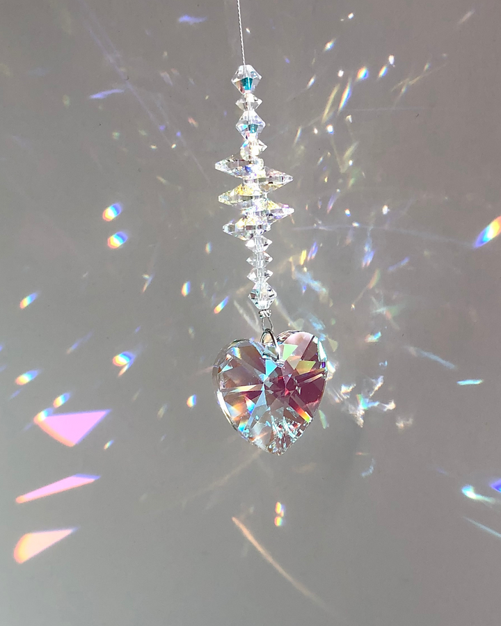 Crystal Heart Sun Catcher