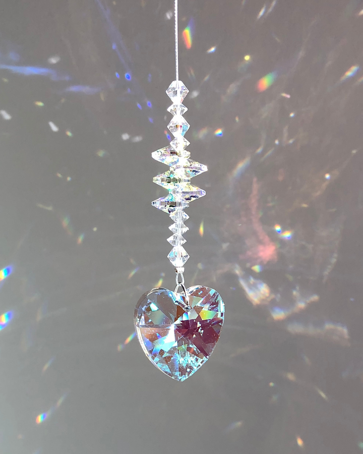 Crystal Heart Sun Catcher