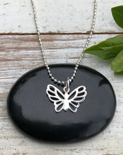 Mother and Daughter Butterfly Necklace Set