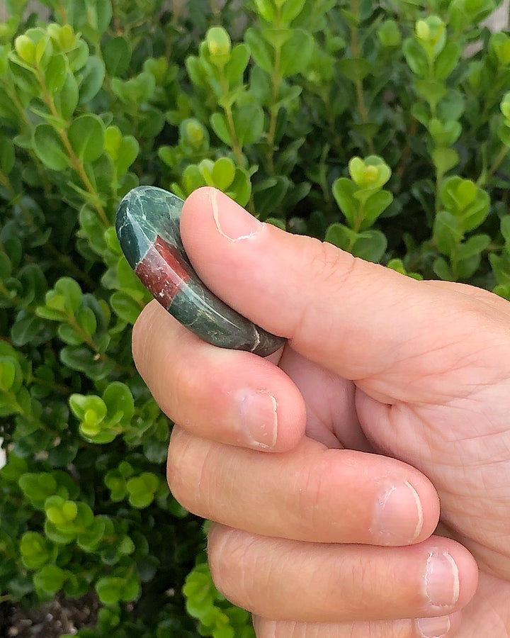Moss Agate Worry Stone