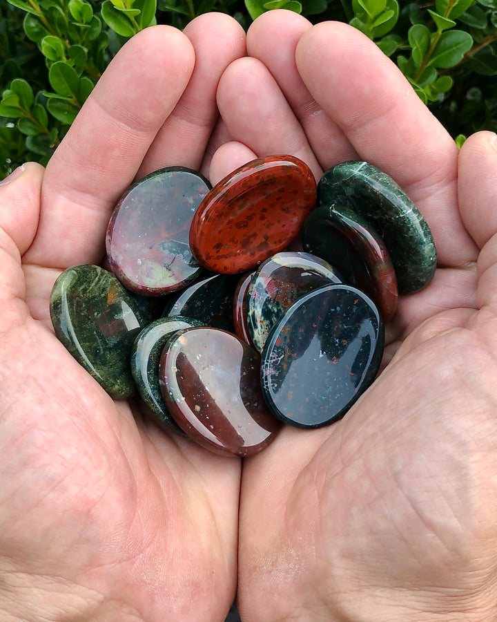 Moss Agate Worry Stone