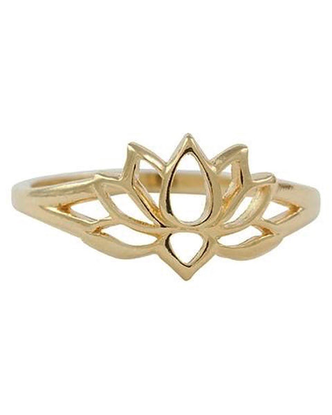 gold  lotus ring 