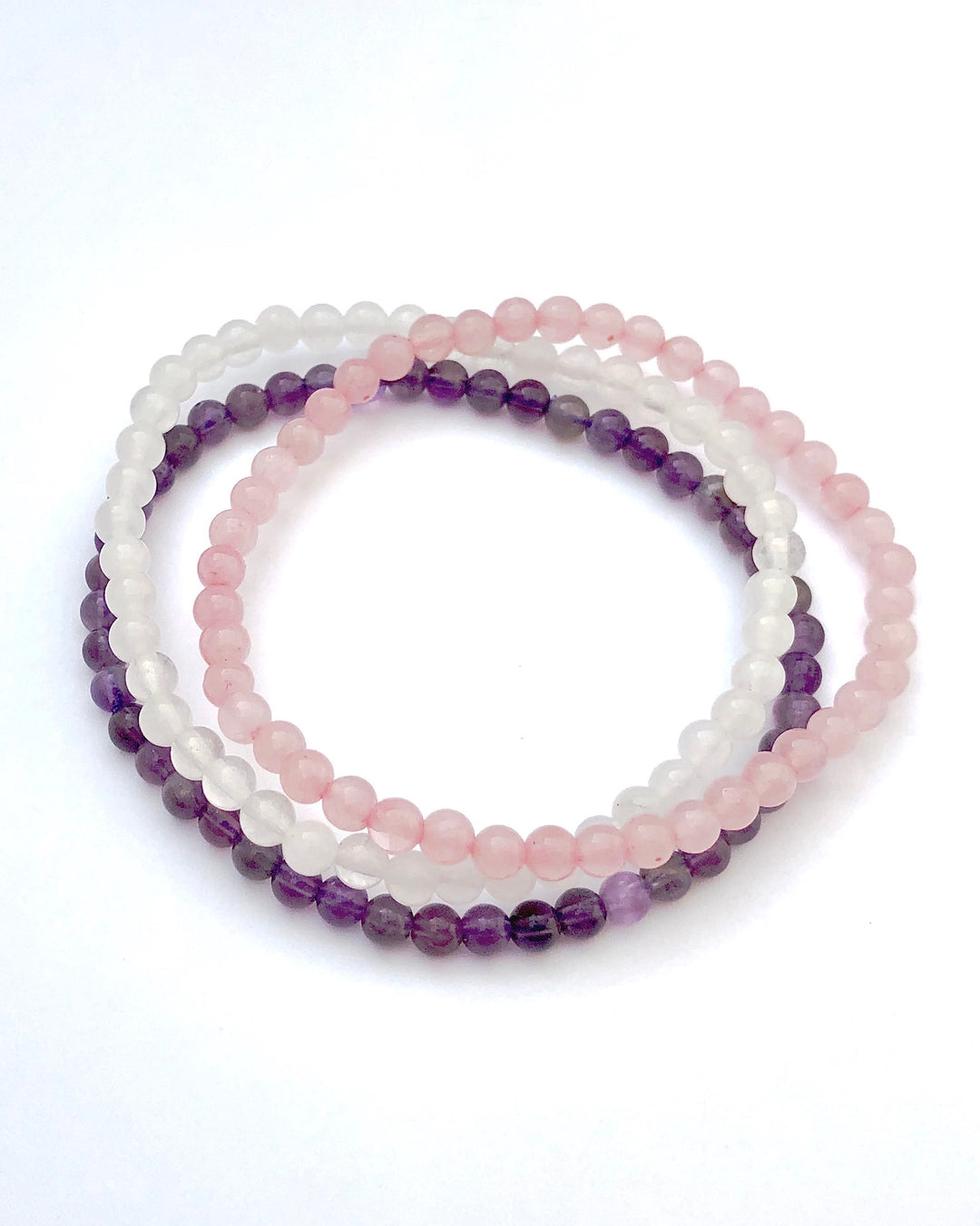 Peace and Compassion 4mm Beaded Gemstone Bracelet Set