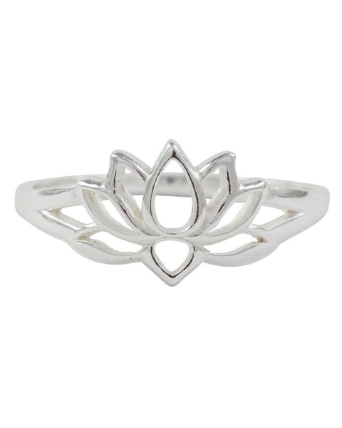 Sterling Silver Lotus Ring 