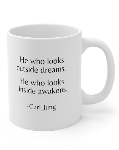 He Who Looks Inside Awakens Mug