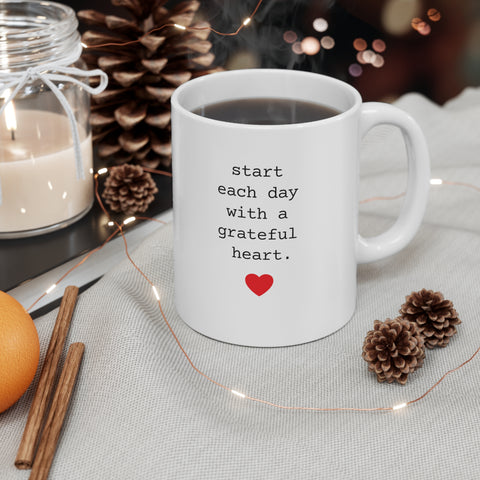 Start Each Day With A Grateful Heart Mug
