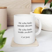 He Who Looks Inside Awakens Mug