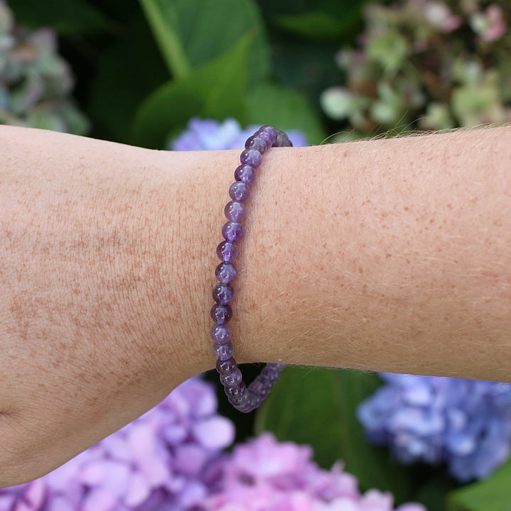 Children's Amethyst 4mm Gemstone Bracelet