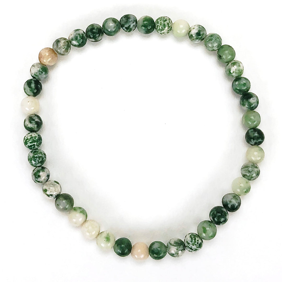 Children's Natural Green Jade 4mm Gemstone Bracelet