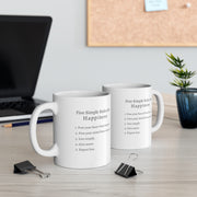Five Simple Rules For Happiness Mug