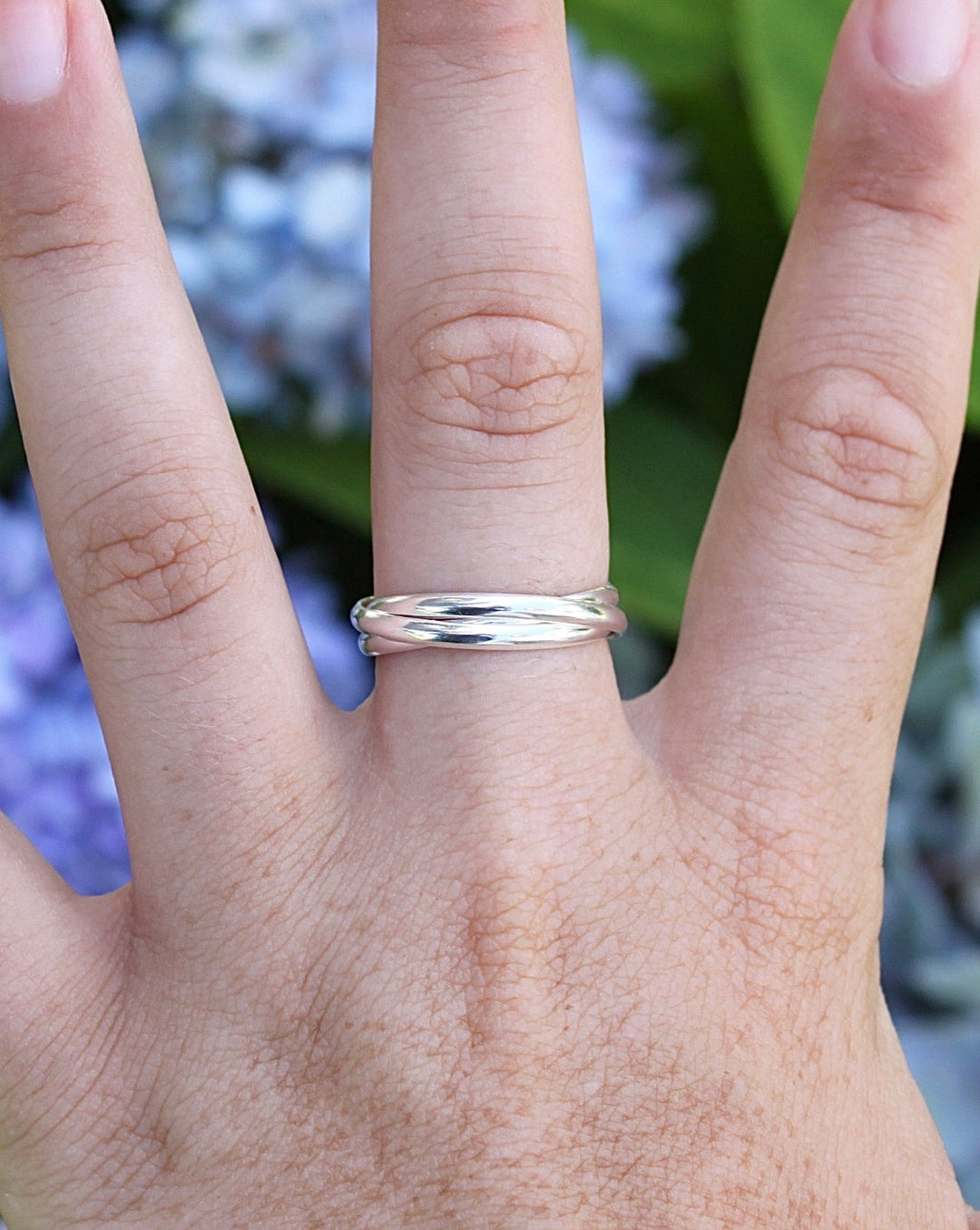 Sterling Silver Rolling Ring Set of 3 Bands