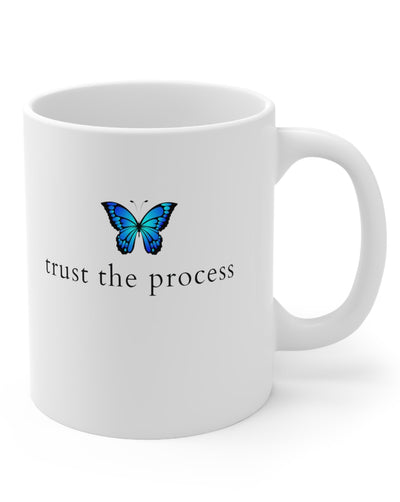 Trust The Process Blue Butterfly Mug