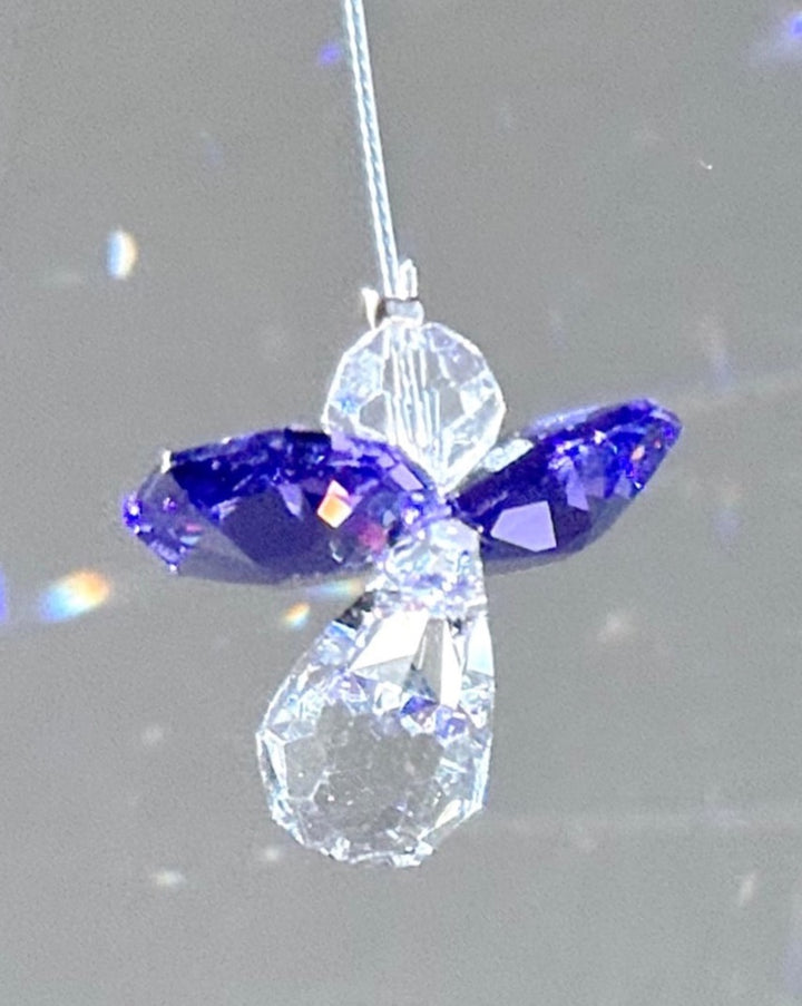 Mini Crystal Amethyst Angel Sun Catcher