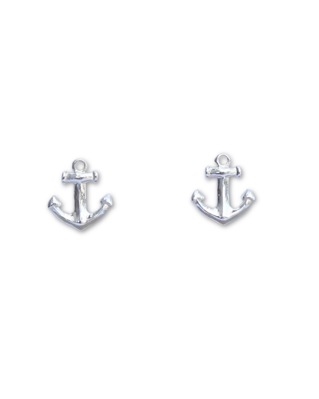 Anchor Sterling Silver Stud Earrings