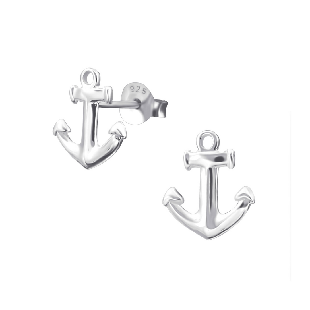 Anchor Sterling Silver Earrings