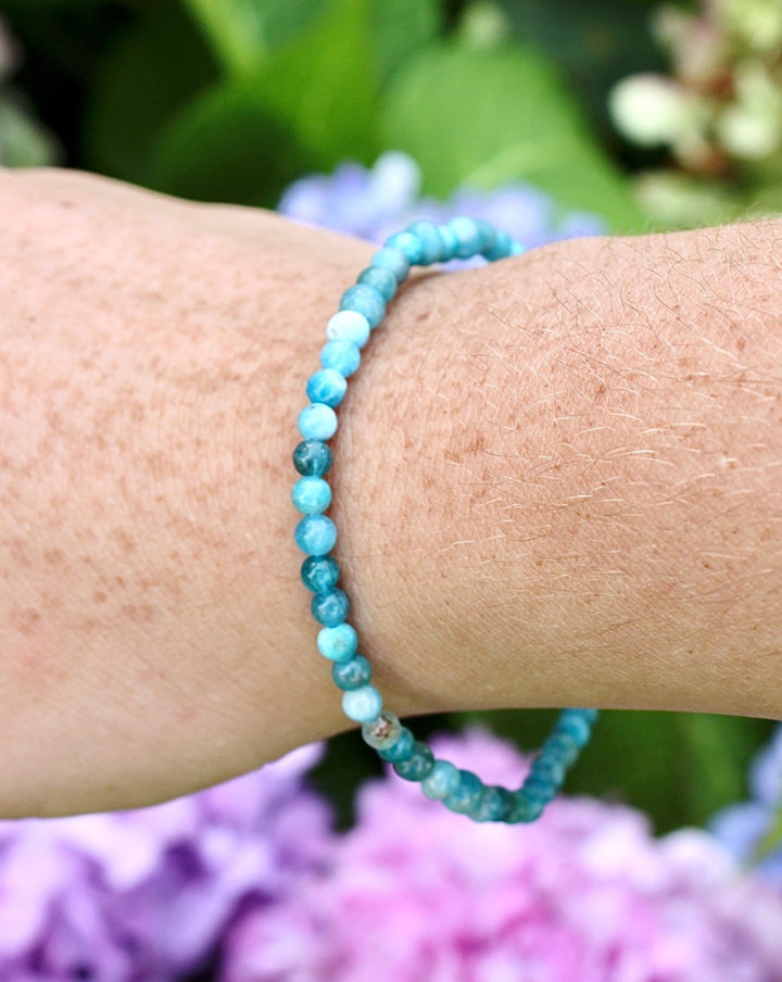 Apatite 4mm Beaded Gemstone Bracelet