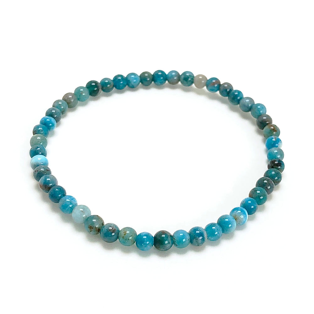 Children's Apatite 4mm Gemstone Bracelet on a White background