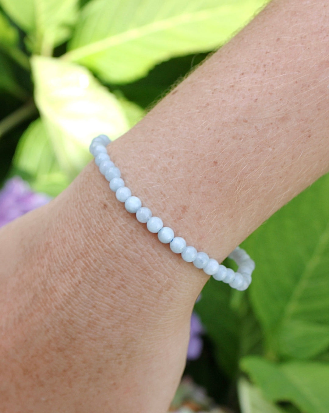 Children's Aquamarine 4mm Gemstone Bracelet