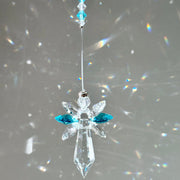 Crystal  Aquamarine Angel Sun Catcher