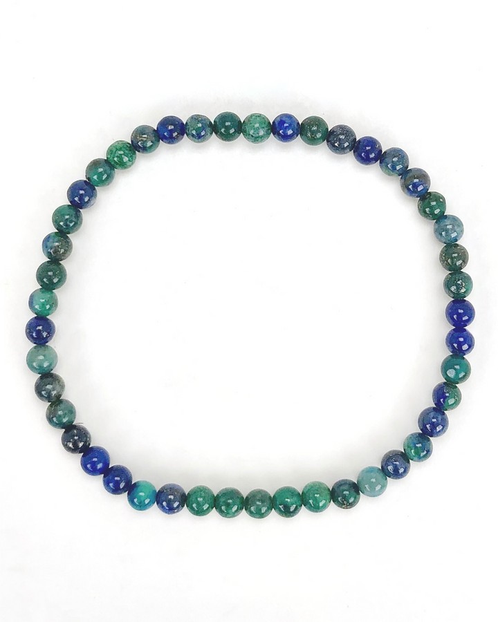 Men's Azurite Mini 4mm Gemstone Bracelet