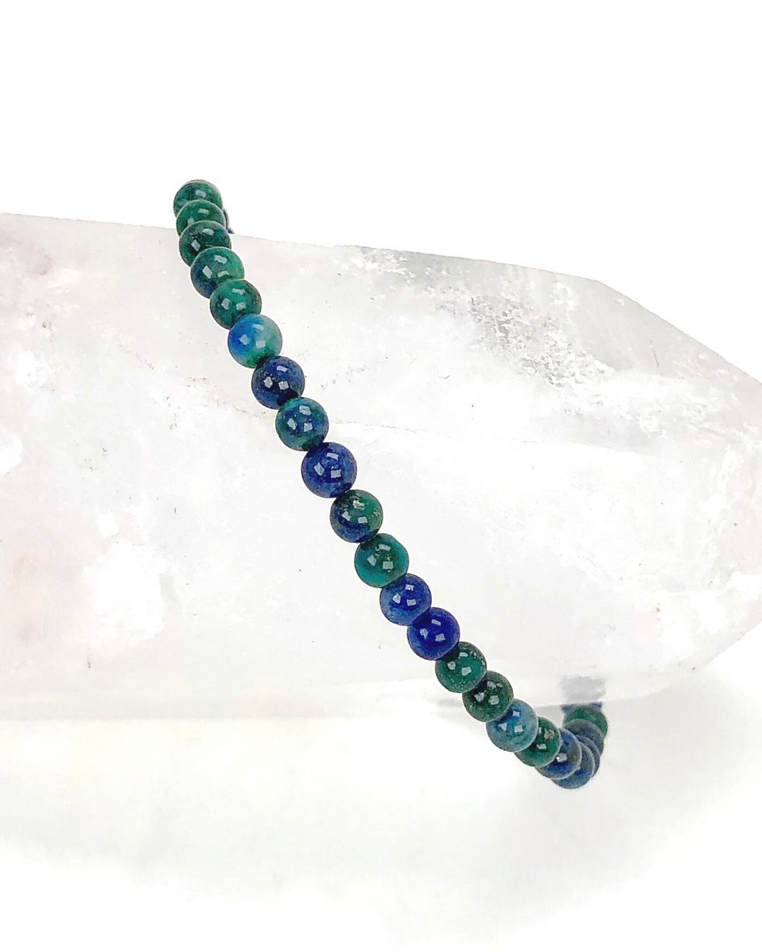 Men's Azurite Mini 4mm Gemstone Bracelet