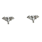 Sterling Silver Tiny Bat Stud Earrings