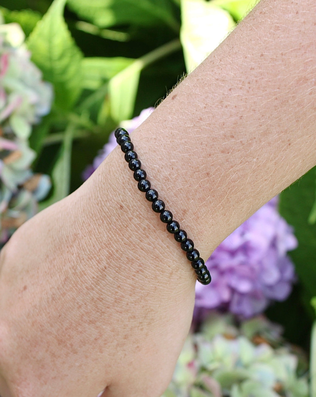 Children's Black Tourmaline 4mm Gemstone Bracelet