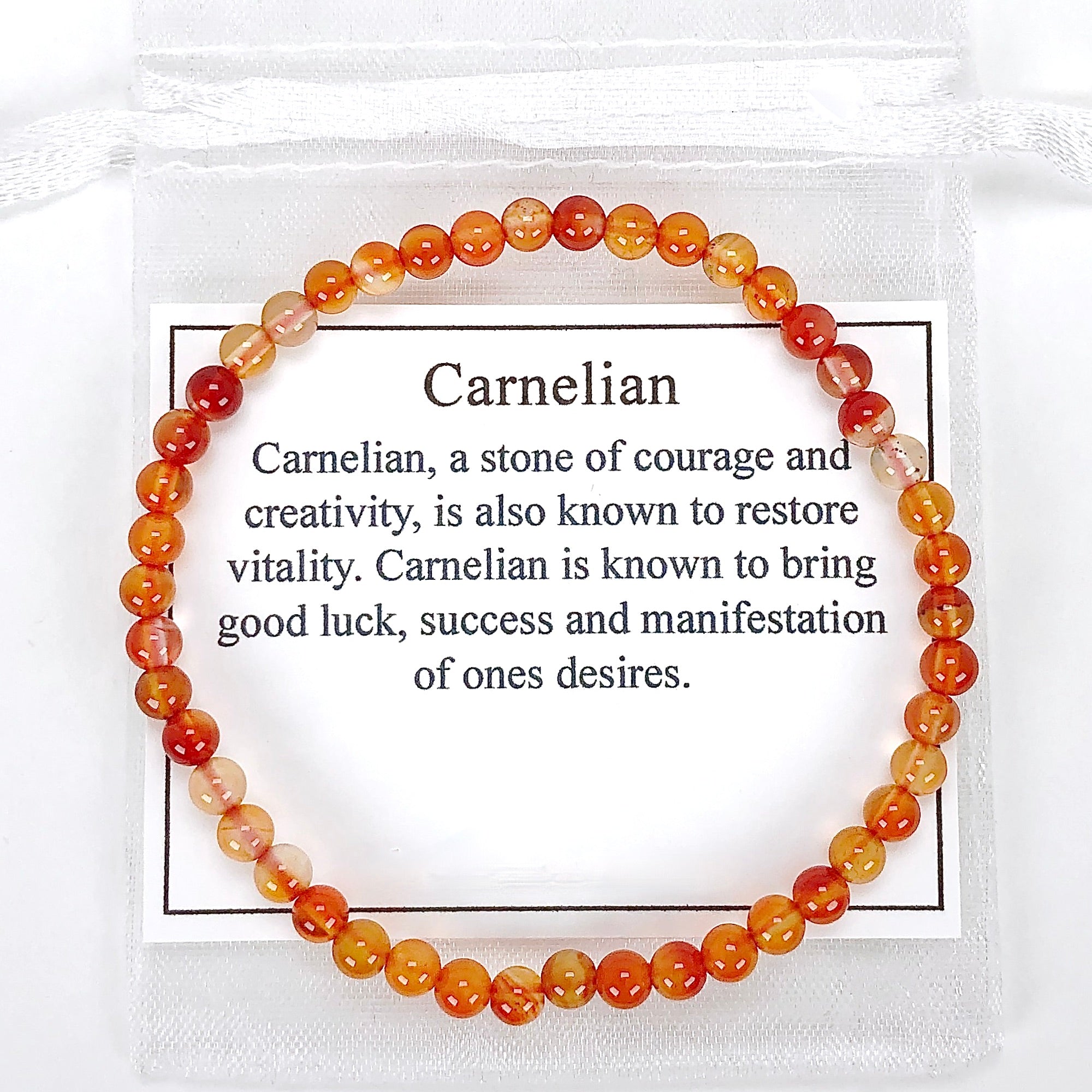 Children's Carnelian 4mm Gemstone Bracelet – The Life Divine