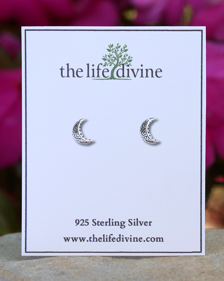 Moon Sterling Silver Earrings