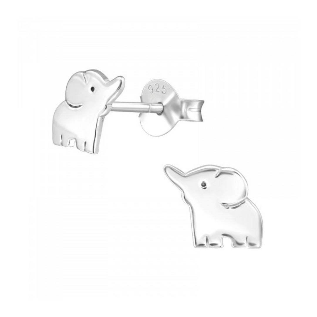 Small Elephant Sterling Silver Earrings