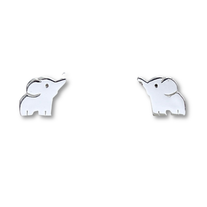 Small Elephant Sterling Silver Earrings