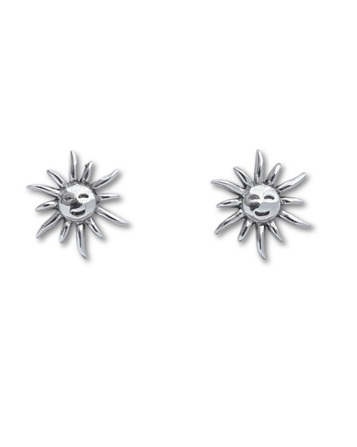 Smiling Sun Sterling Silver Earrings