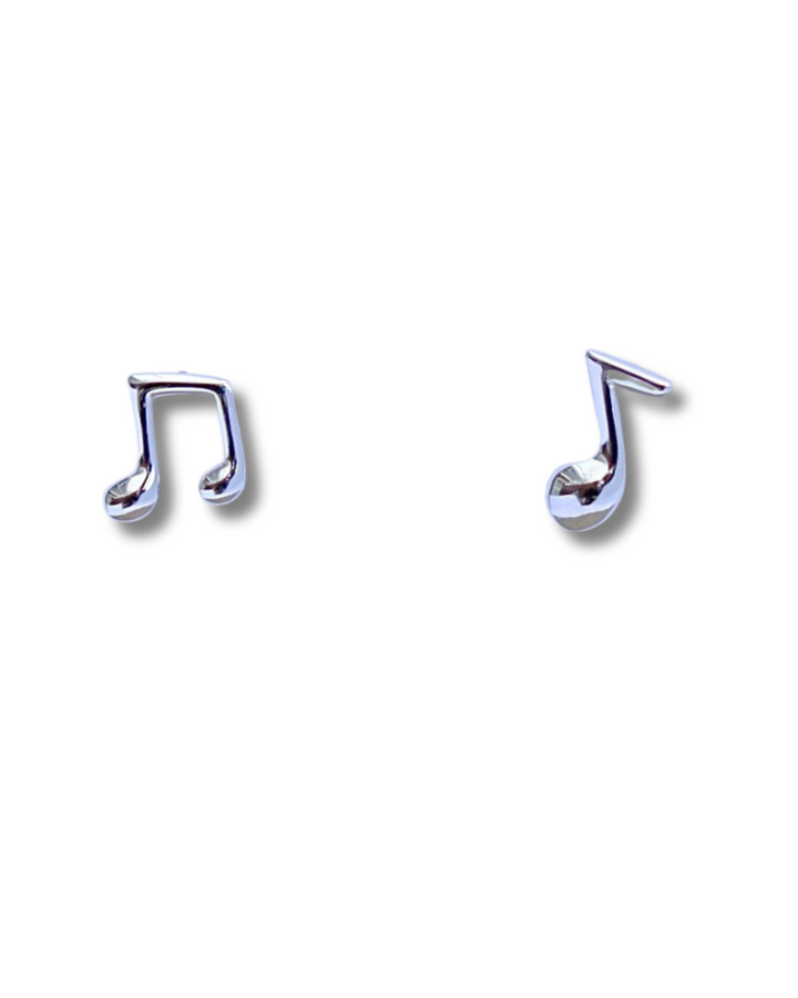 Music Notes Silver Earrings