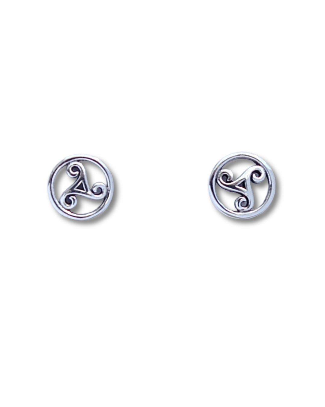 Triskelion Sterling Silver Earrings