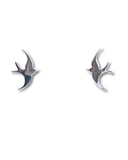 Sterling Silver Sparrow Stud Earrings