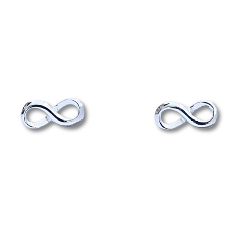 Sterling Silver Infinity Stud Earrings