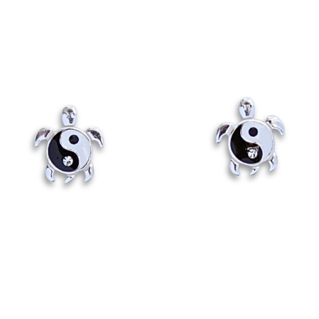 Yin Yang Turtle Earrings