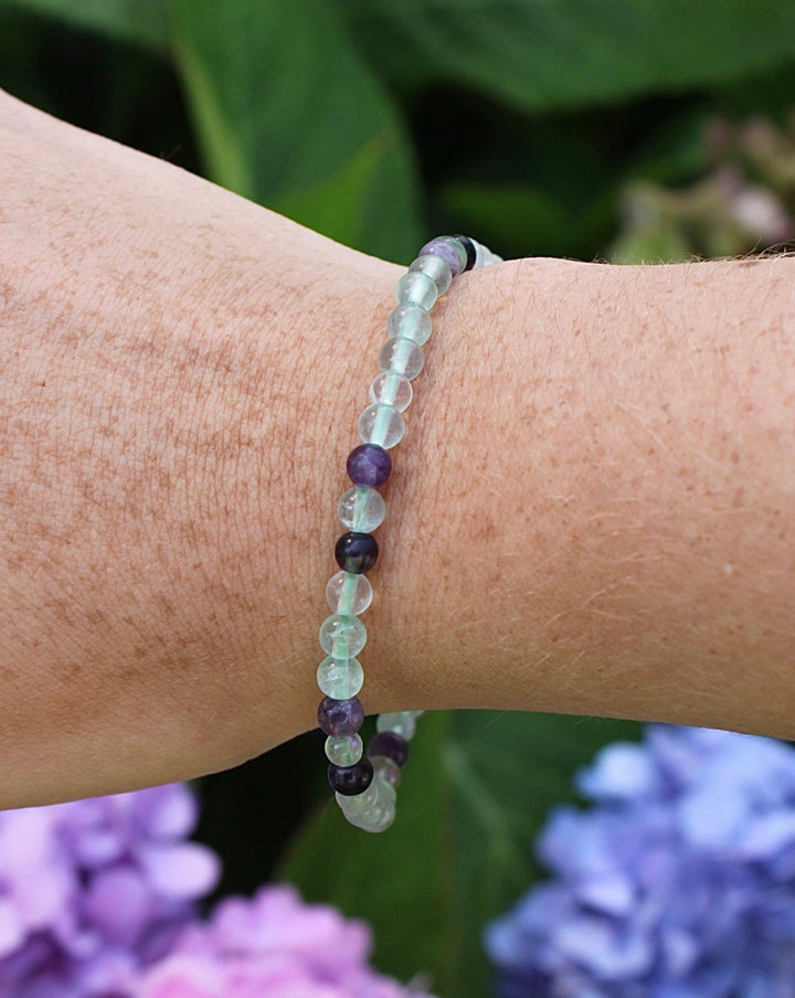 Fluorite 4mm Gemstone Bracelet