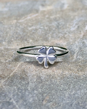 Sterling Silver Four Leaf Clover Ring