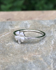 Sterling Silver Four Leaf Clover Ring