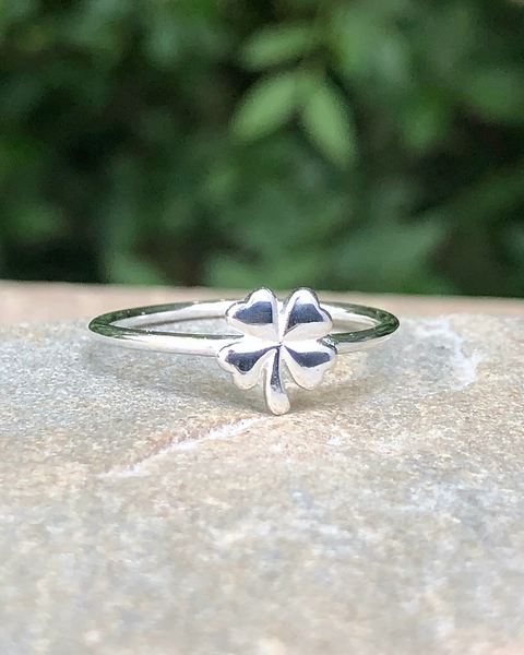 Sterling Silver Four Leaf Clover Ring