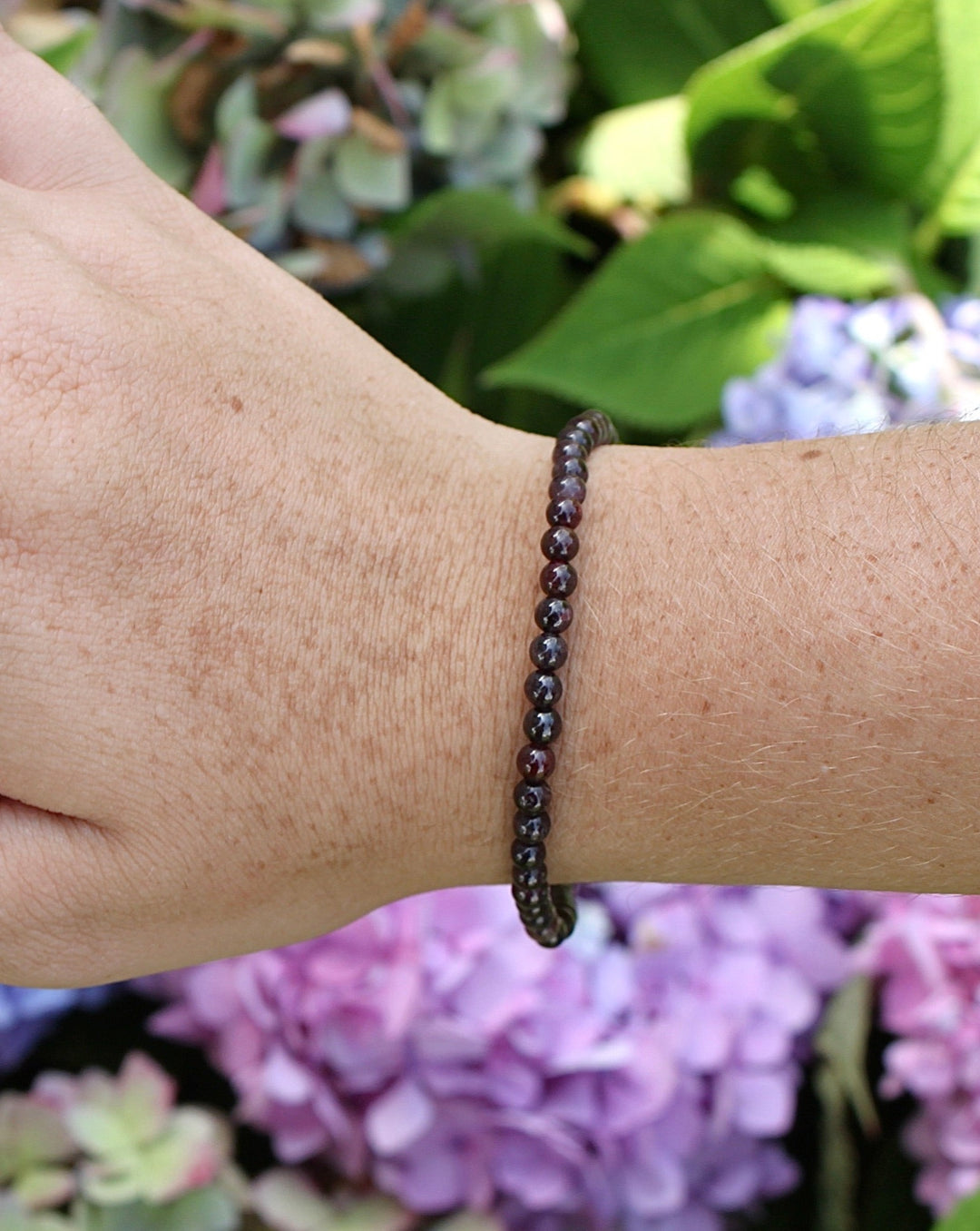 Children's Garnet 4mm Gemstone Bracelet