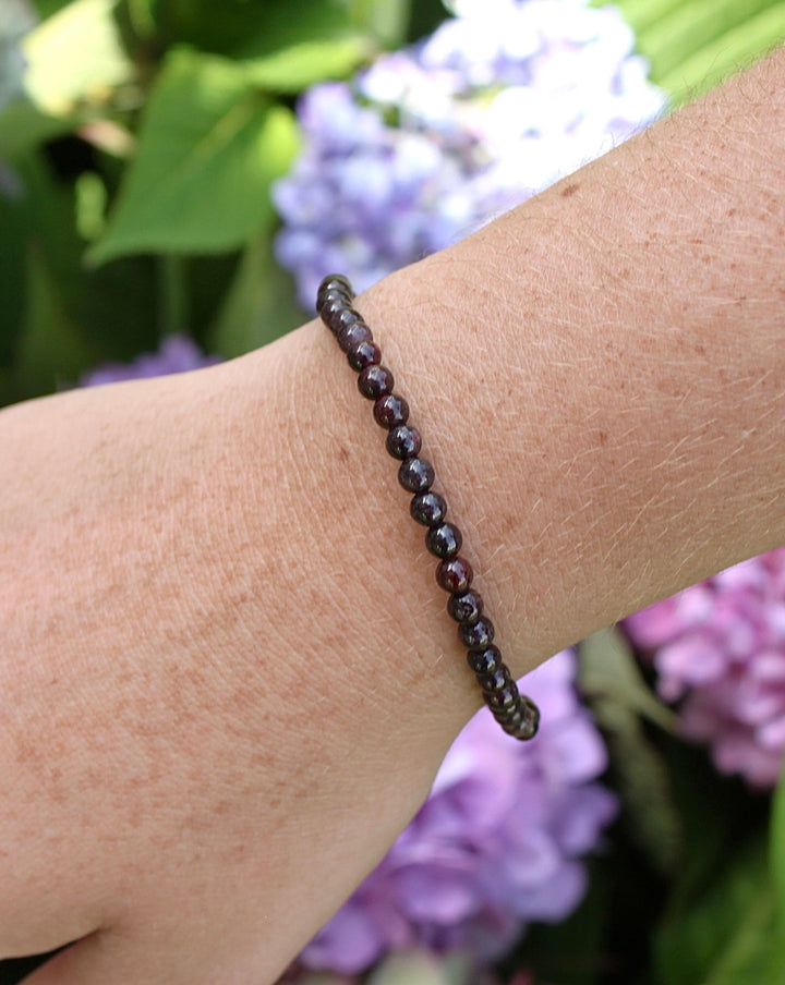 Children's Garnet 4mm Gemstone Bracelet