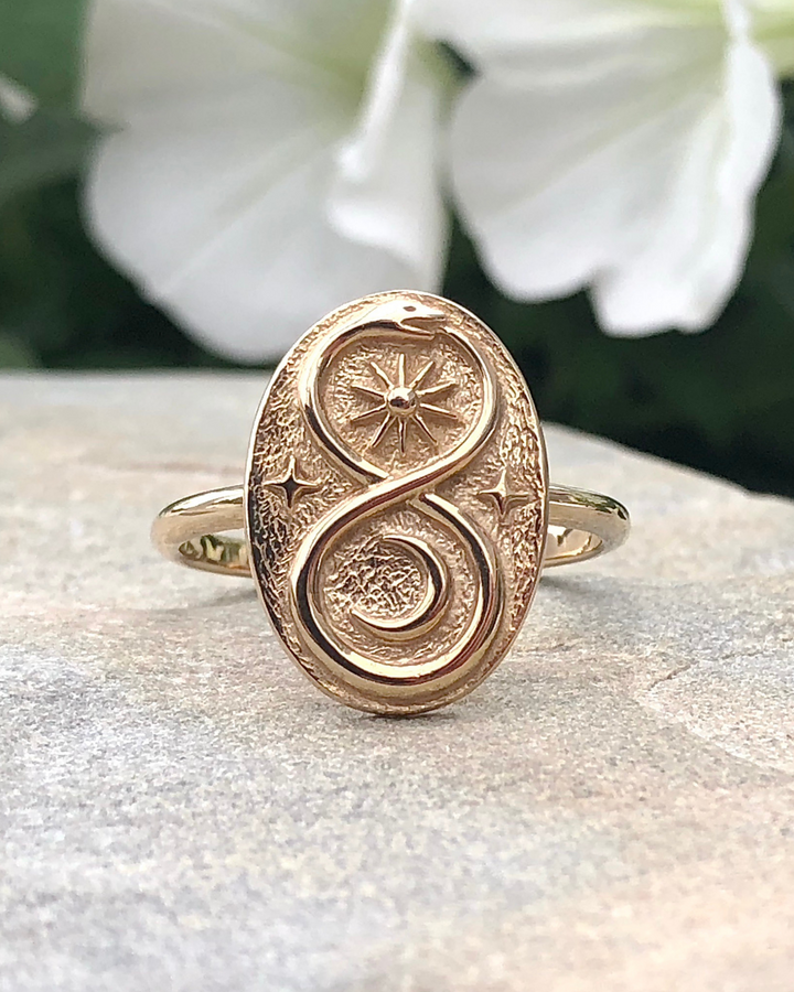 Bronze Ouroboros Ring