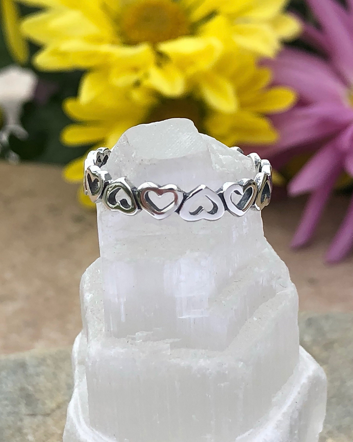 Sterling Silver Heart Infinity Band